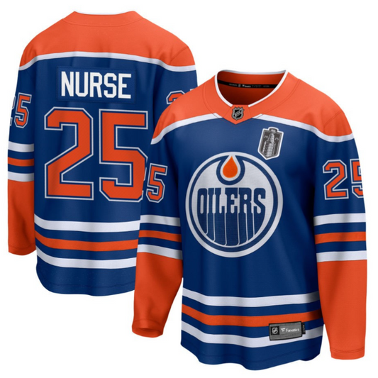 Darnell Nurse 25 Edmonton Oilers 2025 Stanley Cup Final Home Breakaway Men Jersey Royal