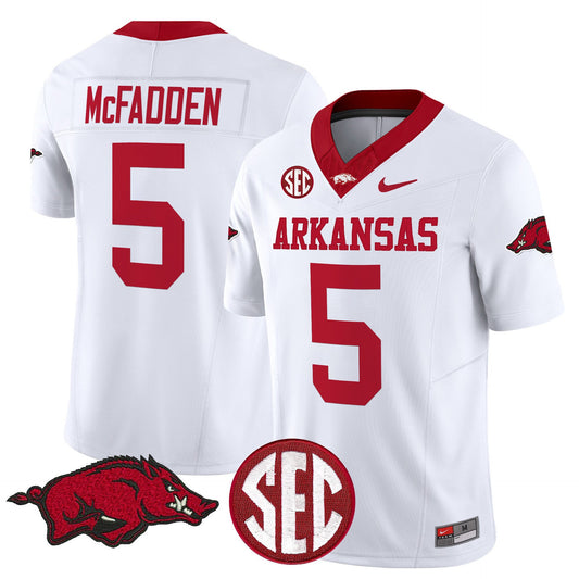 Darren McFadden Jersey #5 Arkansas Razorbacks Limited Stitched White