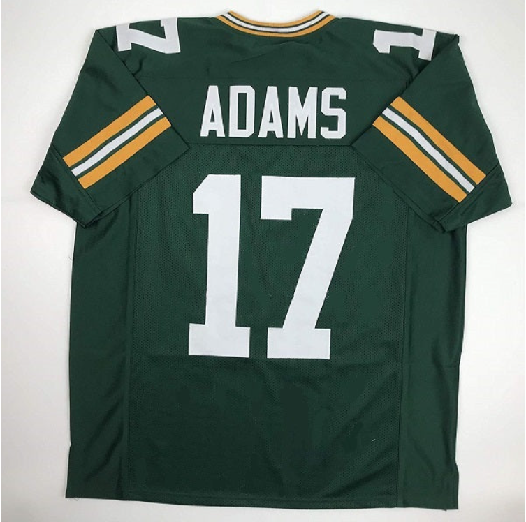Davante Adams Jersey Green Bay Packers Custom Throwback Football