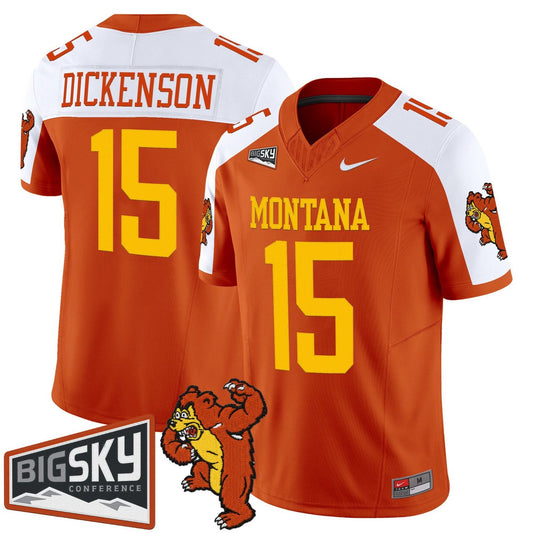 Dave Dickenson Jersey #15 Montana Grizzlies 1995 Throwback Vapor Stitched
