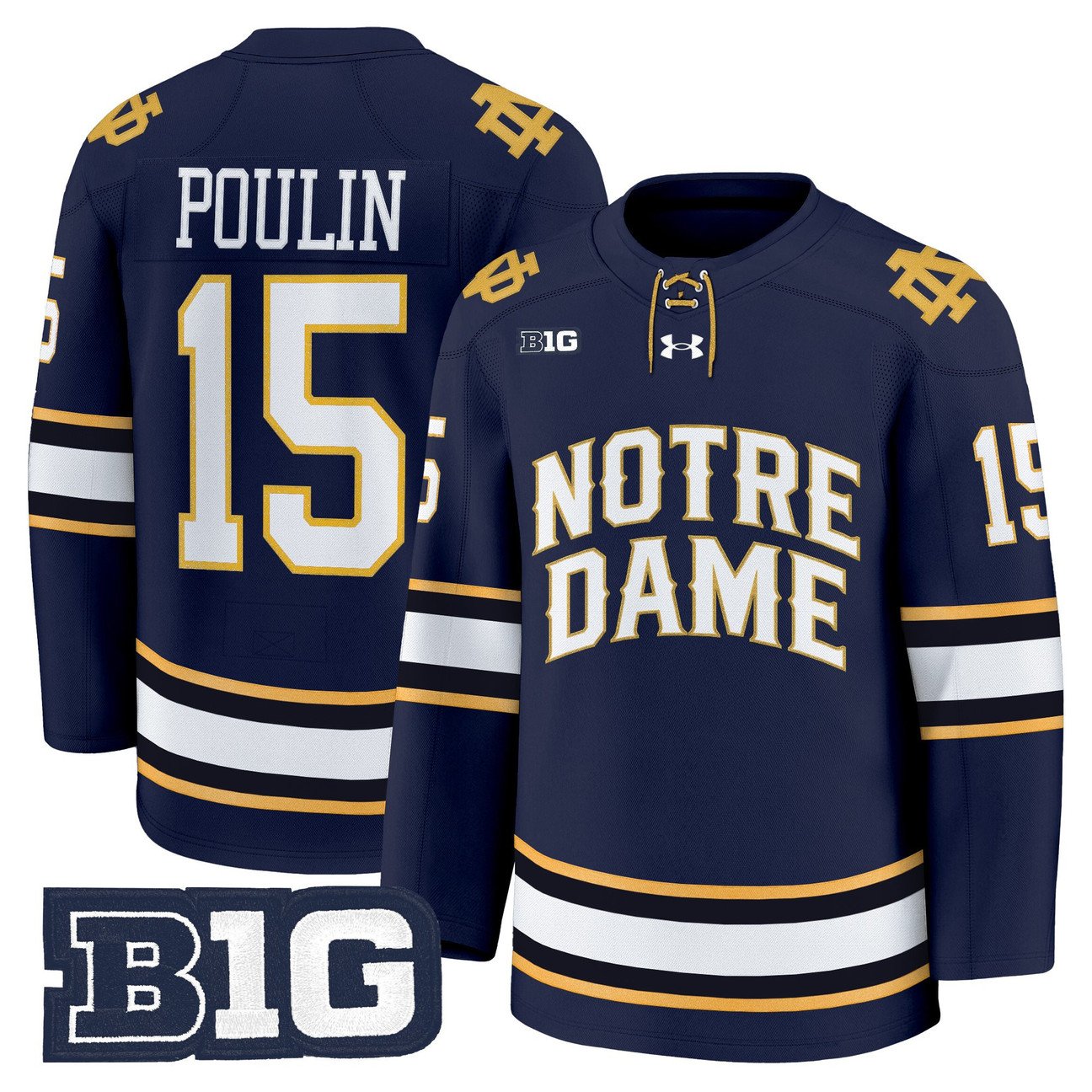 Dave Poulin Jersey #15 Notre Dame Fighting Irish 2025-26 Premium Stitched