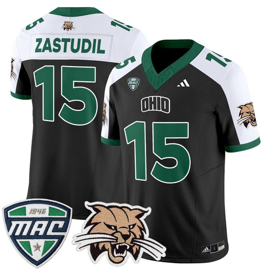 Dave Zastudil Jersey #15 Ohio Bobcats 2025 Vapor Limited Stitched
