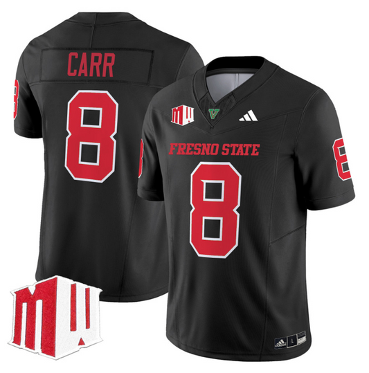David Carr Jersey #8 Fresno State Bulldogs 2024 Stitched Black