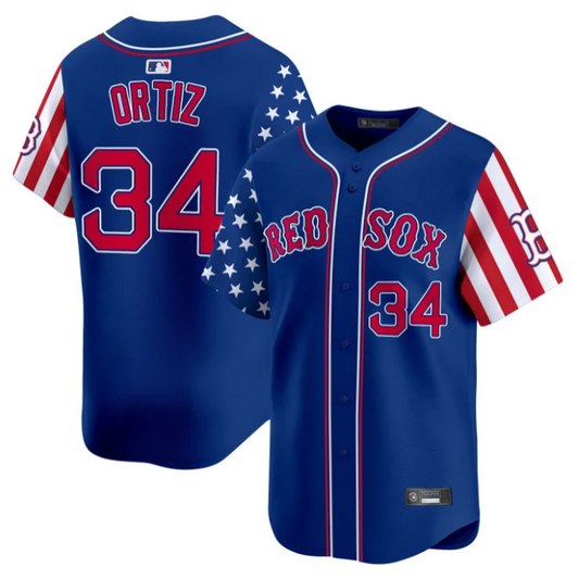 David Ortiz Jersey #34 Boston Red Sox 2025 Memorial Day Vapor Premier Limited Stitched Royal