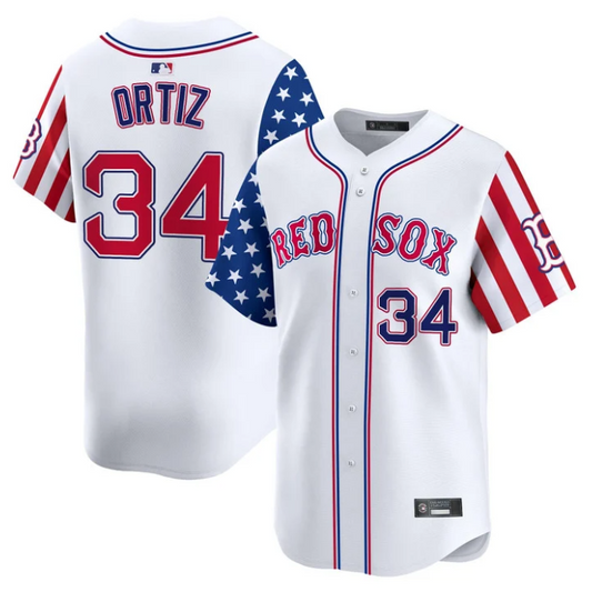 David Ortiz Jersey #34 Boston Red Sox 2025 Memorial Day Vapor Premier Limited Stitched White
