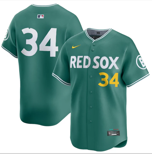 David Ortiz Jersey #34 Red Sox Green 2025 City Connect Limited Stitched