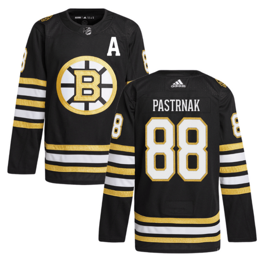 David Pastrňák 88 Boston Bruins 100th Anniversary Primegreen Home Men Jersey Black
