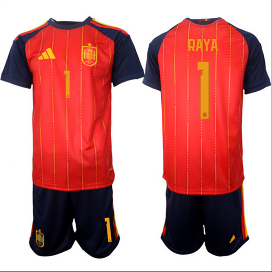 David Raya Jersey #1 Spain Team 2025-26 Red Home Soccer Suit