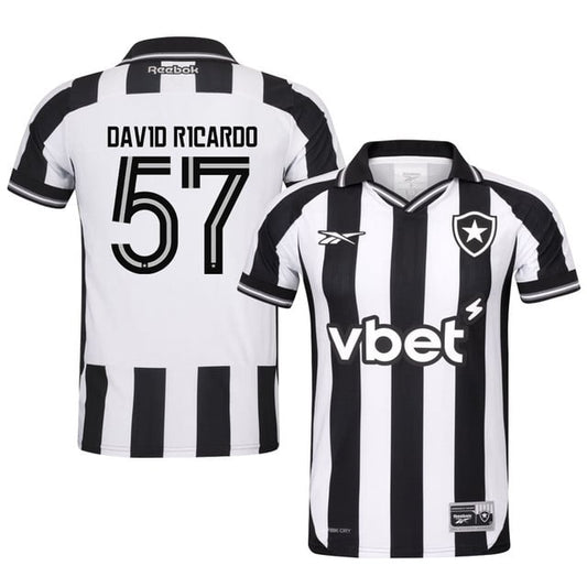 David Ricardo #57 Botafogo 2025-26 Home Jersey – Black White