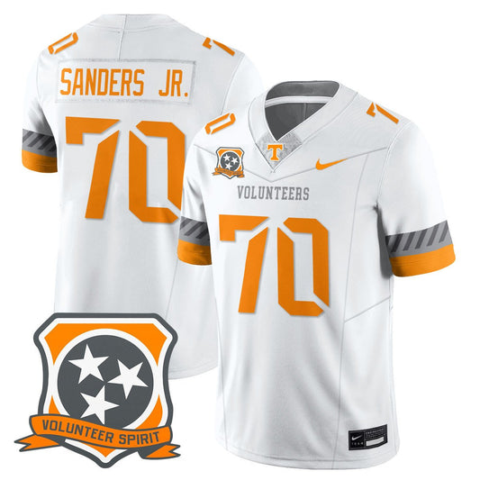 David Sanders Jr Jersey #70 Tennessee Volunteers 2025 Spirit Stitched White