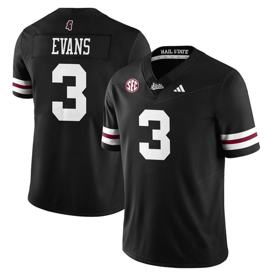 Davon Booth Jersey #3 Mississippi State Football Darkness 2025 Stitched Black