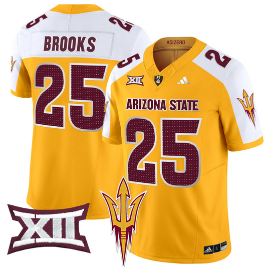 DeCarlos Brooks Jersey #25 Arizona State Sun Devils 2024 Vapor Limited Gold Alternate