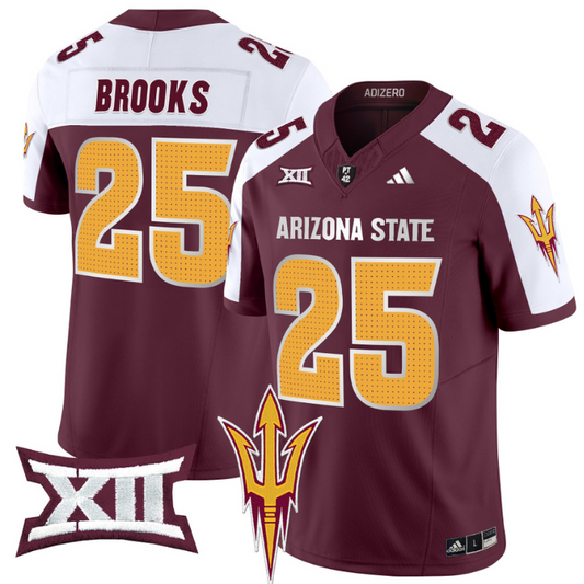 DeCarlos Brooks Jersey #25 Arizona State Sun Devils 2024 Vapor Limited Maroon Alternate