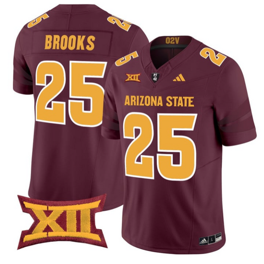 DeCarlos Brooks Jersey #25 Arizona State Sun Devils 2025 Stitched Maroon