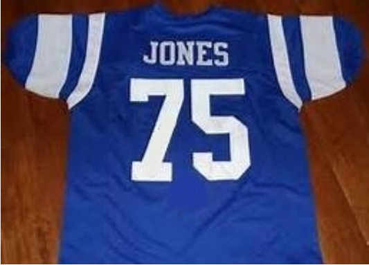 Deacon Jones Jersey Los Angeles Rams Custom Throwback Football Blue