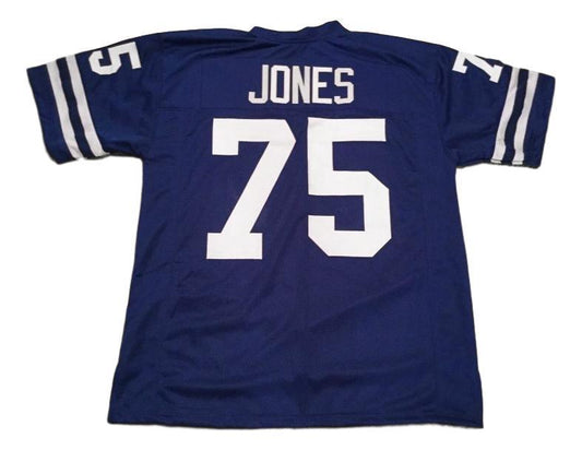 Deacon Jones Jersey #75 Custom Unsigned Football Stitched White Blue