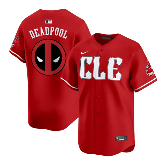 Deadpool Cleveland Guardians Cool Base Red Jersey - All Stitched