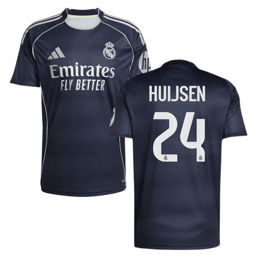Dean Huijsen 24 Real Madrid 2025-26 Away Jersey – Blue
