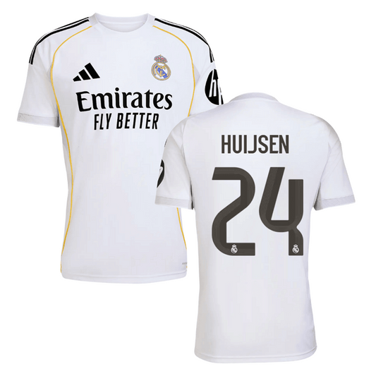 Dean Huijsen 24 Real Madrid 2025-26 Home Jersey – White