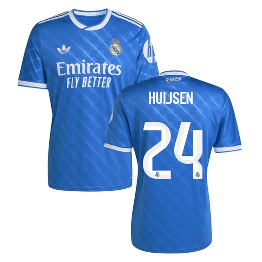 Dean Huijsen #24 Real Madrid 2025-26 Third Match Jersey – Blue