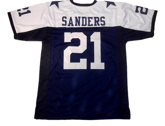 Deion Sanders Jersey #21 Custom Unsigned Football Stitched Blue