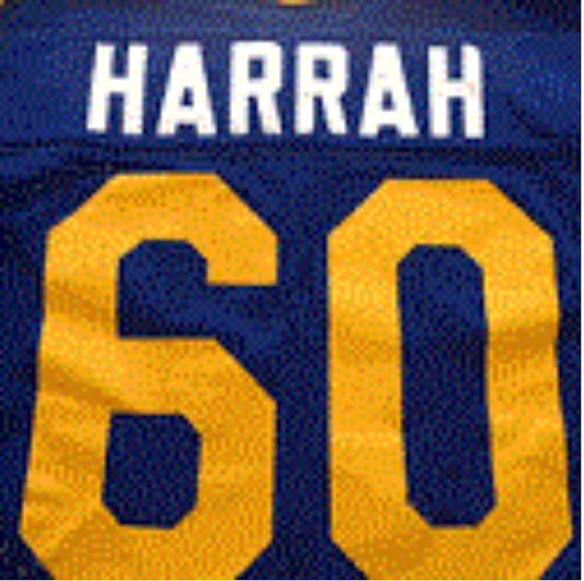 Dennis Harrah Jersey Los Angeles Rams Custom Throwback Football