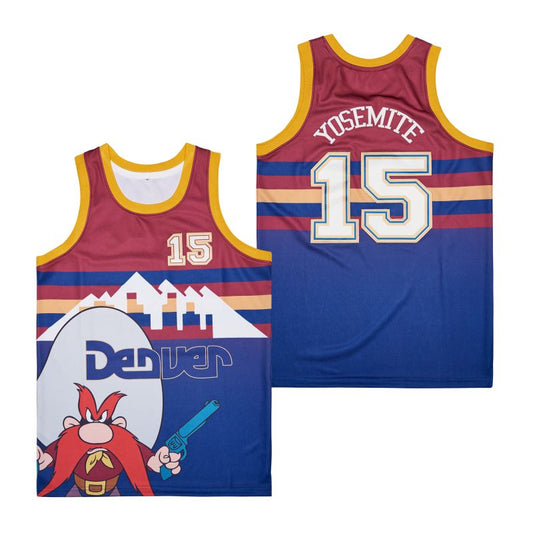 Denver #15 Yosemitte Movie Basketball Jersey Multi Color