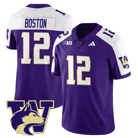 Denzel Boston Jersey #12 Washington Husky Football 2025 Stitched Alternate