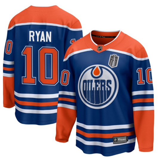 Derek Ryan 10 Edmonton Oilers 2025 Stanley Cup Final Home Breakaway Men Jersey - Royal