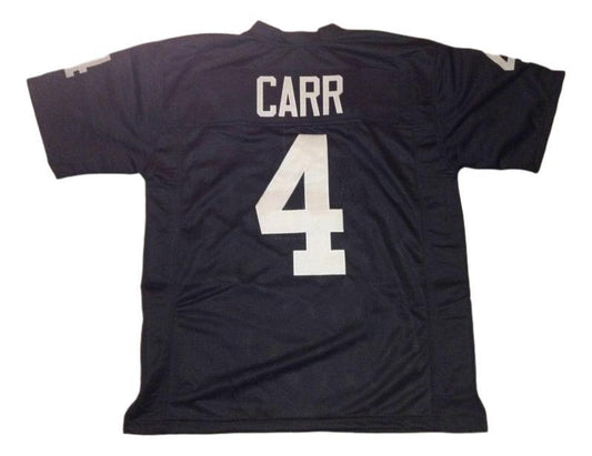 Derek Carr Jersey #4 Custom Unsigned Football Stitched Black