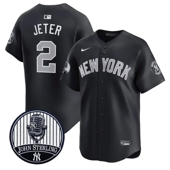 Derek Jeter Jersey #2 Yankees John Sterling Voice Tribute Stitched