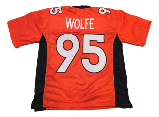 Derek Wolfe Jersey #95 Custom Unsigned Football Stitched Orange