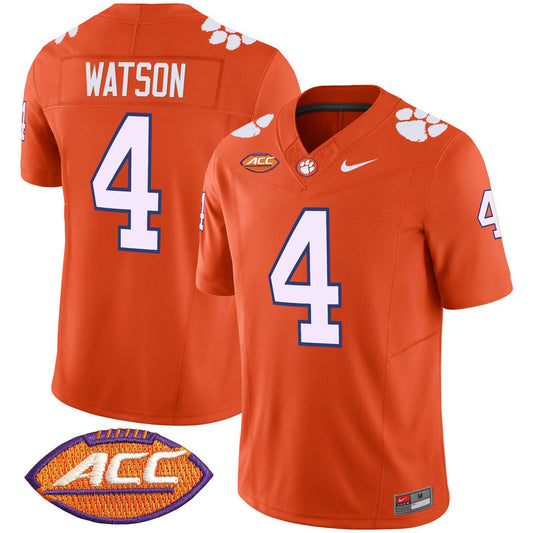 Deshaun Watson Jersey #4 Clemson Tigers 2025 Vapor Limited Stitched Orange