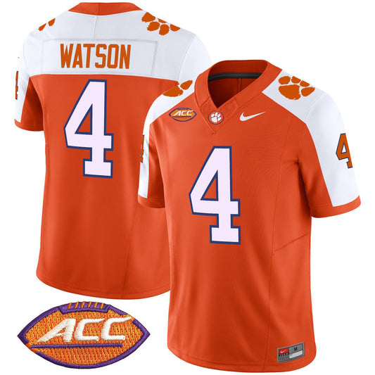 Deshaun Watson Jersey #4 Clemson Tigers 2025 Vapor Limited Stitched Orange Alter