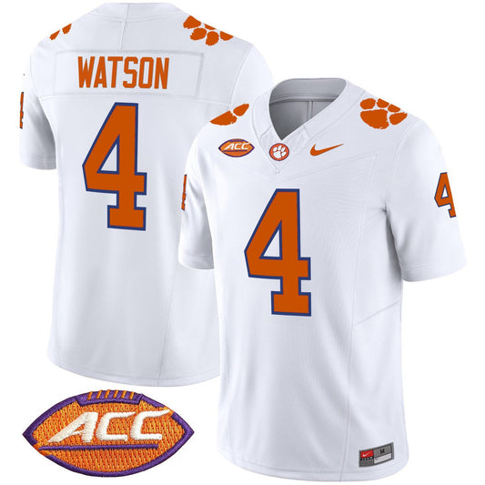 Deshaun Watson Jersey #4 Clemson Tigers 2025 Vapor Limited Stitched White