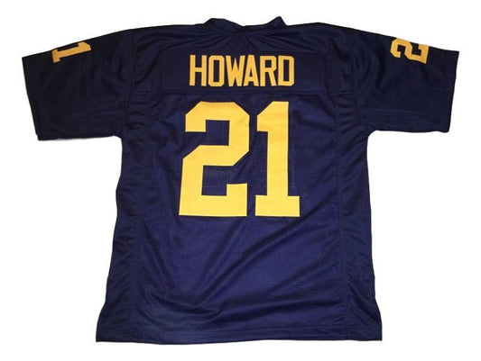 Desmond Howard Jersey #21 Custom Unsigned Football Stitched Blue
