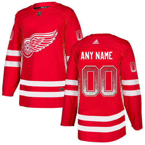 Detroit Red Wings Red Customized Drift Fashion Jersey