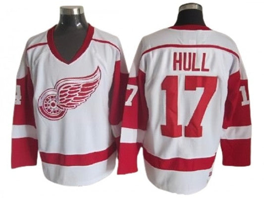 Detroit Red Wings #17 Brett Hull 2002 Vintage CCM Jersey - White