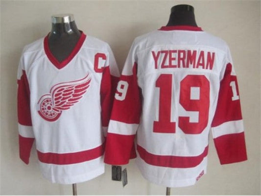 Detroit Red Wings #19 Steve Yzerman 2002 Vintage CCM Jersey - White