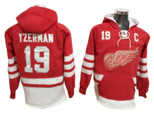 Detroit Red Wings #19 Steve Yzerman Hoodie - Red