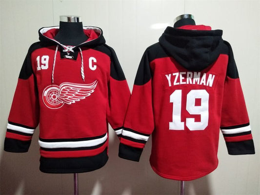 Detroit Red Wings #19 Steve Yzerman Pullover Hoodie