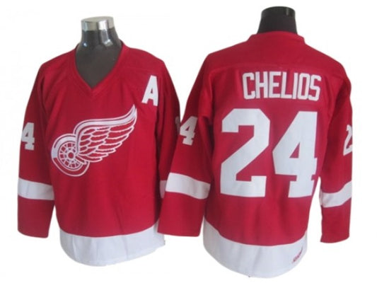 Detroit Red Wings #24 Chris Chelios 2002 Vintage CCM Jersey - Red