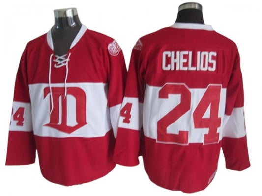 Detroit Red Wings #24 Chris Chelios 2009 Vintage CCM Jersey - Red