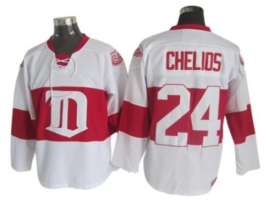 Detroit Red Wings #24 Chris Chelios 2009 Vintage CCM Jersey - White