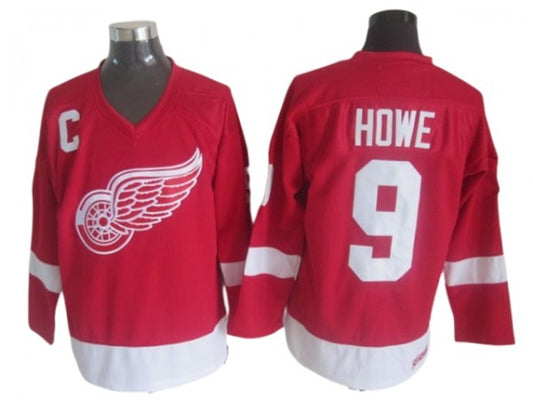 Detroit Red Wings #9 Gordie Howe 2002 Vintage CCM Jersey - Red