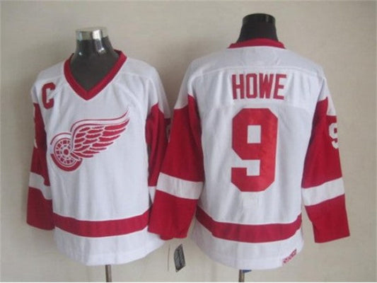 Detroit Red Wings #9 Gordie Howe 2002 Vintage CCM Jersey -White