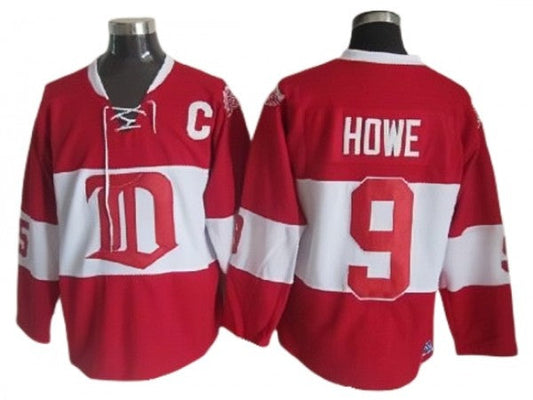 Detroit Red Wings #9 Gordie Howe 2009 Vintage CCM Jersey - Red