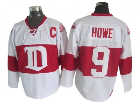 Detroit Red Wings #9 Gordie Howe 2009 Vintage CCM Jersey - White