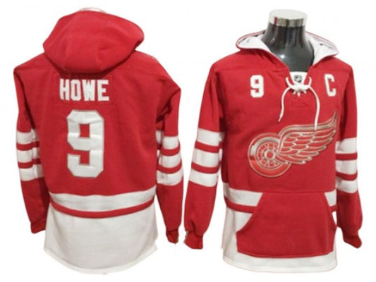 Detroit Red Wings #9 Gordie Howe Hoodie - Red