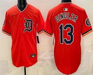 Detroit Tigers #13 Dillon Dingler Orange Limited Jersey Stitched